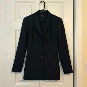 Black suit jacket, tapered fit from Express. Size 0.